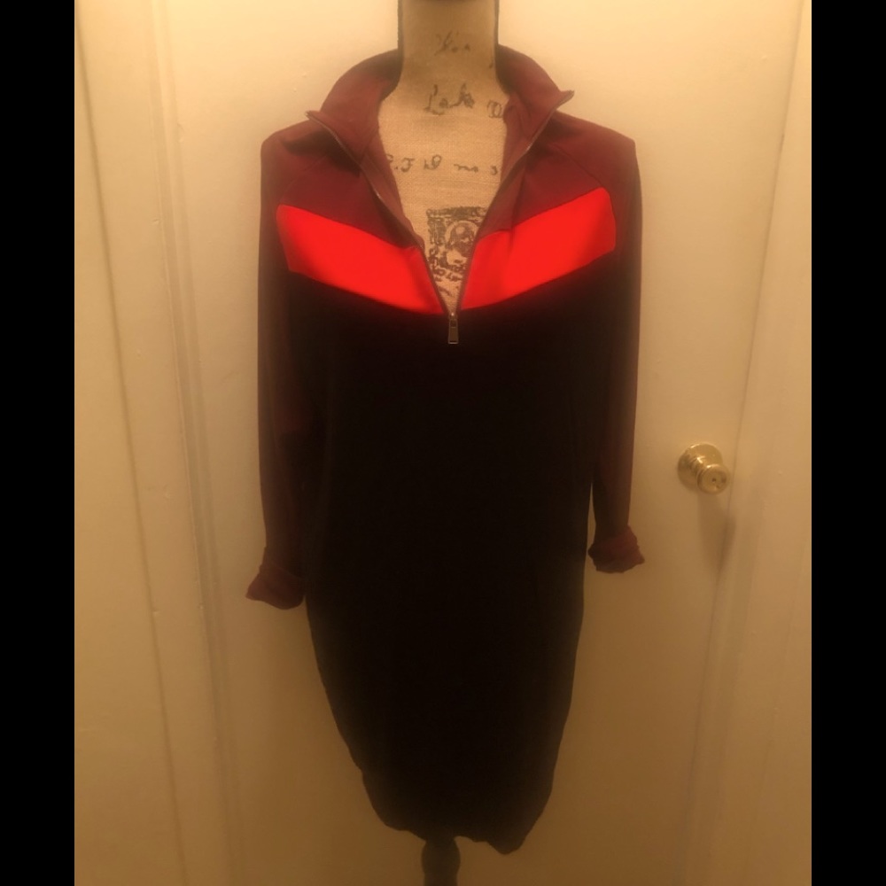 Half zip sweatshirt dress